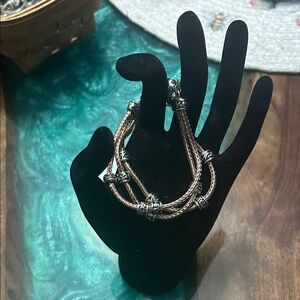 Scroll & Vine Silver and Copper Bracelet, 8 1/2”, New with tags